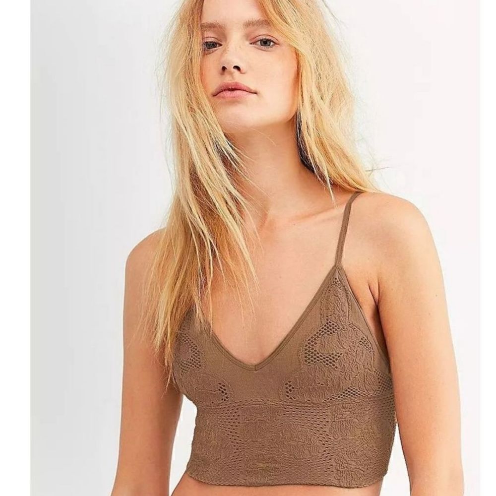 NWT! Free People Candy Seamless Bra Sand Color XS/S